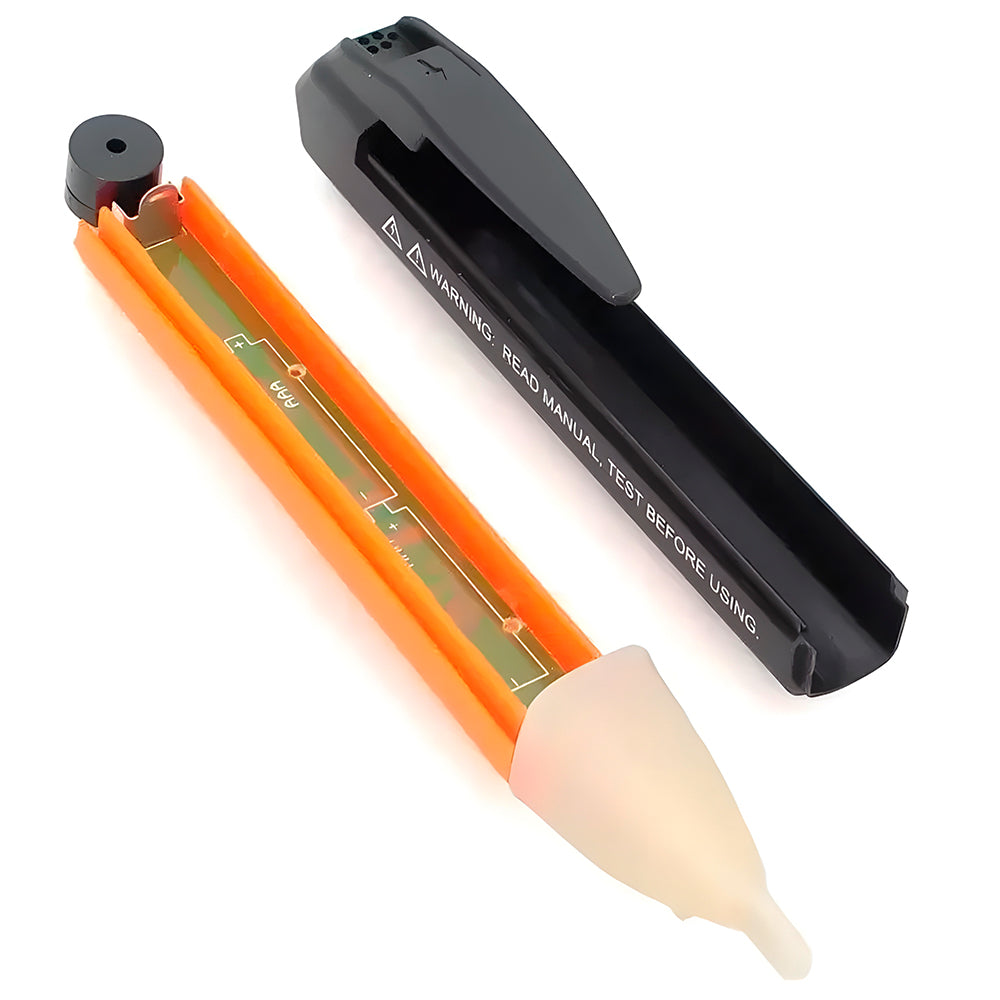 Caneta Detectora de Tensão Com Luz e Alerta Sonoro 90v a 1000v Com Pilhas KNUP - KP-AA002