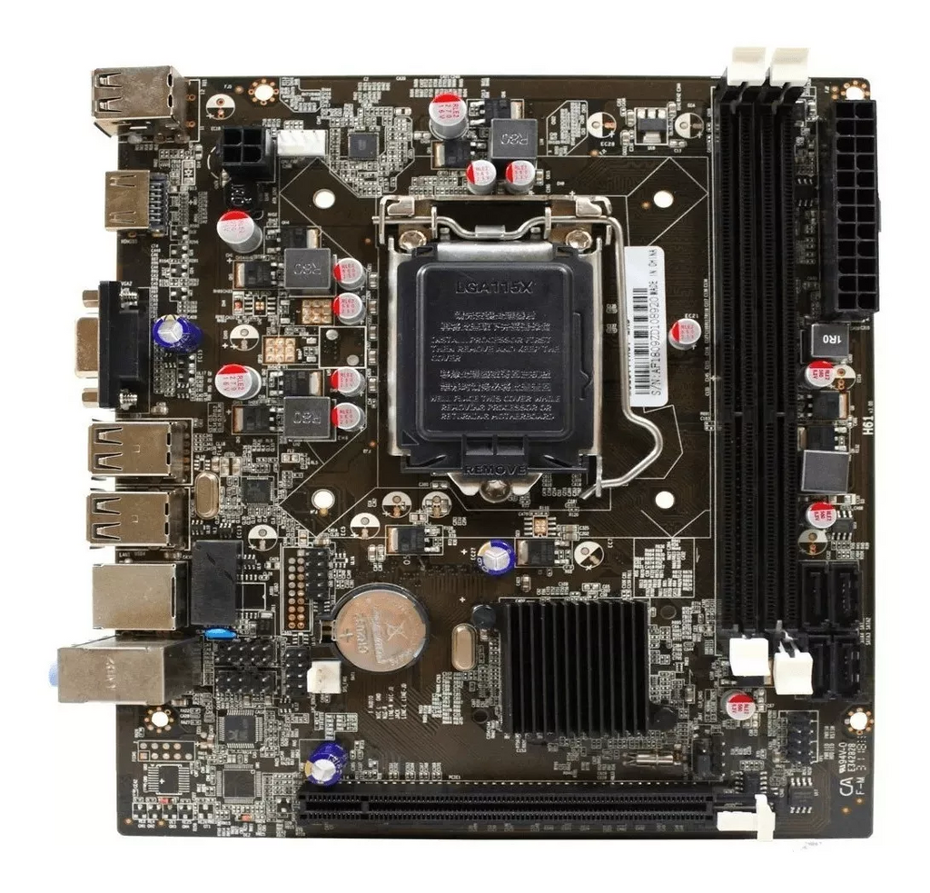 Placa Mãe 1155 Afox Ib75-Ma5 Ddr3 Vga Hdmi Usb 3.0 Som Rede