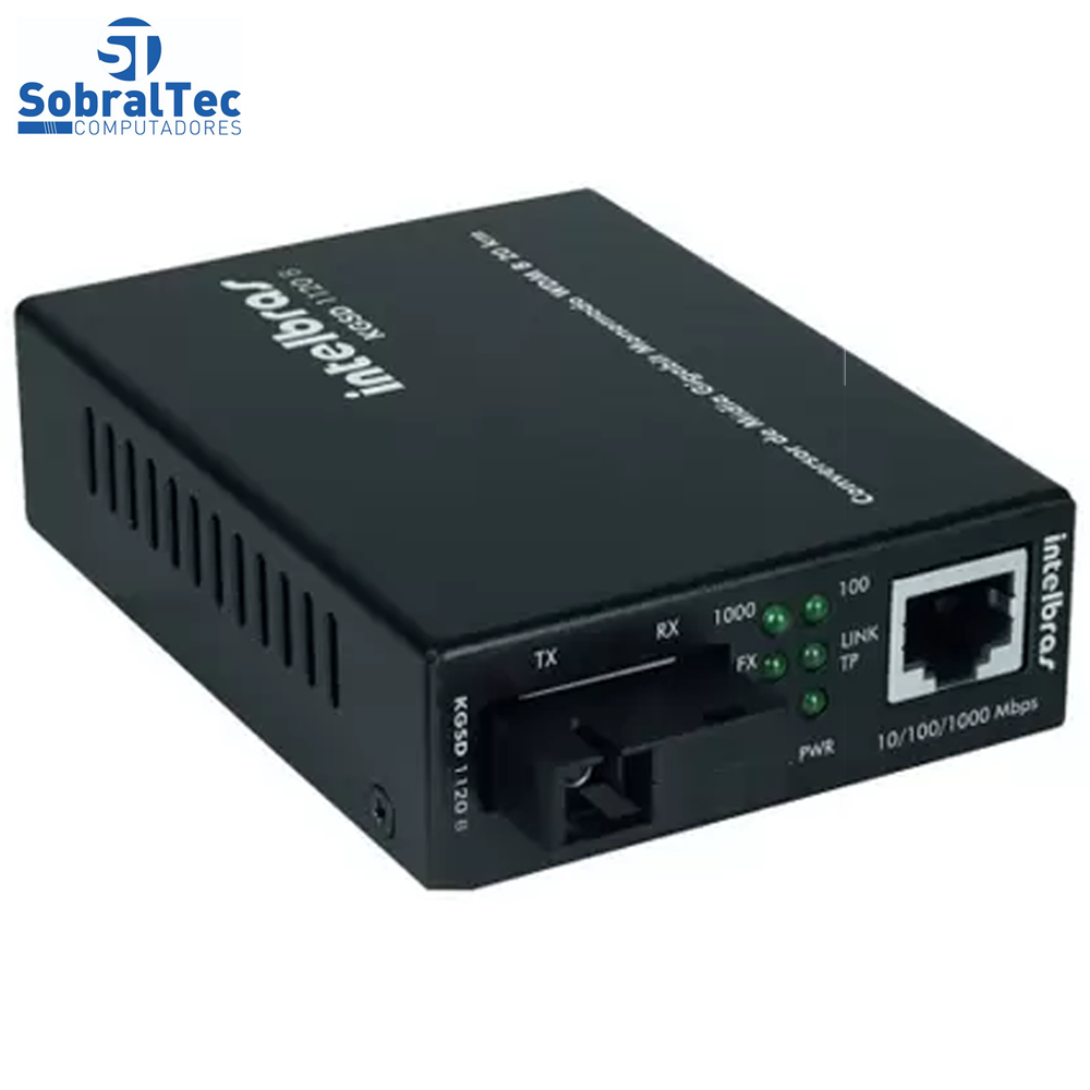 Conversor de Midia Fast Wdm Monomodo 20 km - kfsd 1120 B- Intelbras