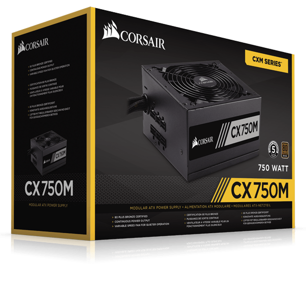 Fonte Atx Corsair 750W CX750m 80 Plus Bronze Modular - ( Cp-9020061-na )