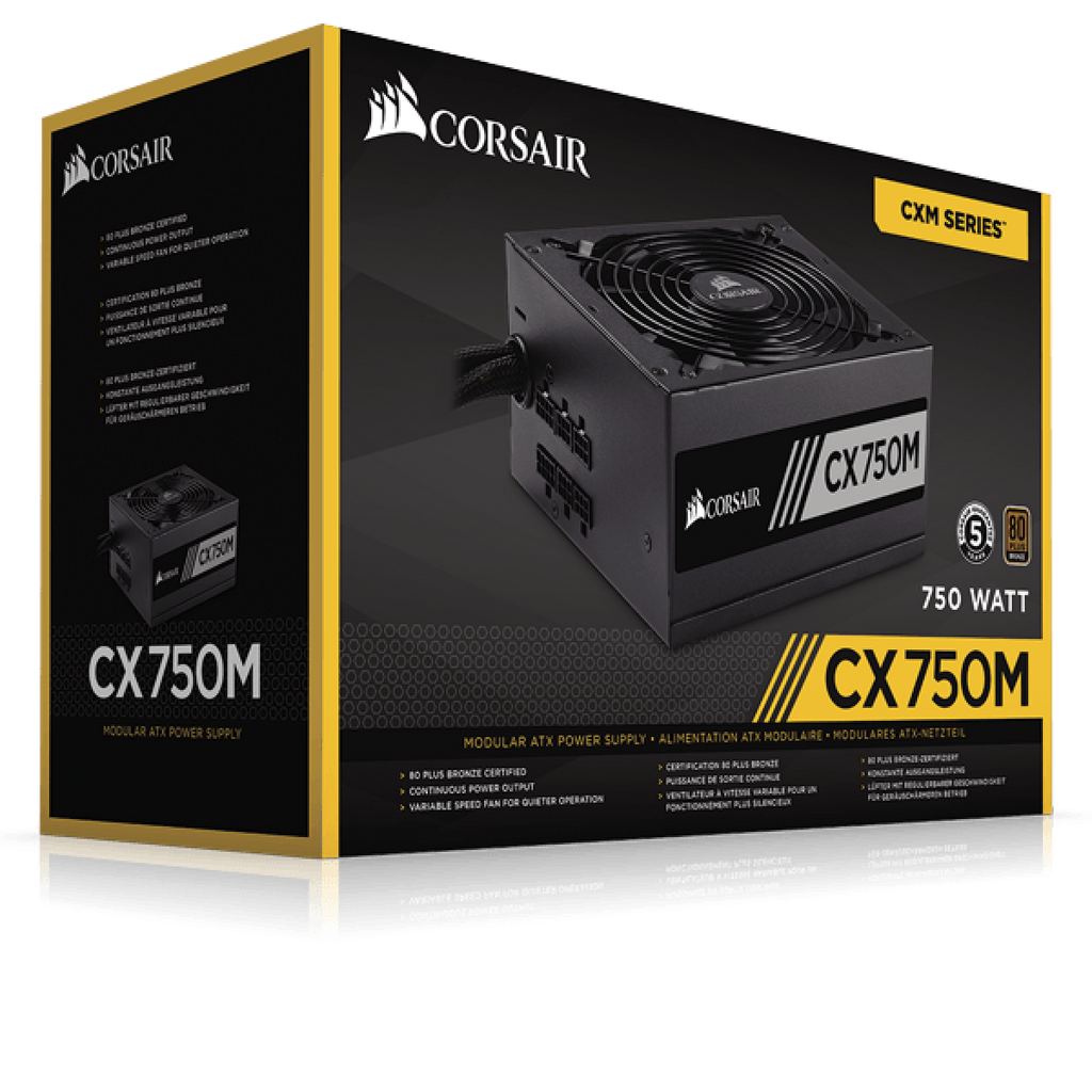 Fonte Atx Corsair 750W CX750m 80 Plus Bronze Modular - ( Cp-9020061-na )
