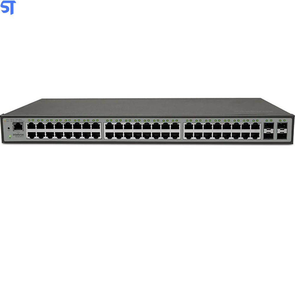 Switch Gerenciável 48 Portas Gigabit - 4 Portas Gbic Intelbras Sg5204 MR L2+ SKD