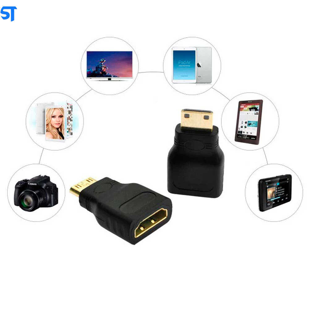Adaptador HDMI Fêmea Para Mini HDMI Macho - SobralTec