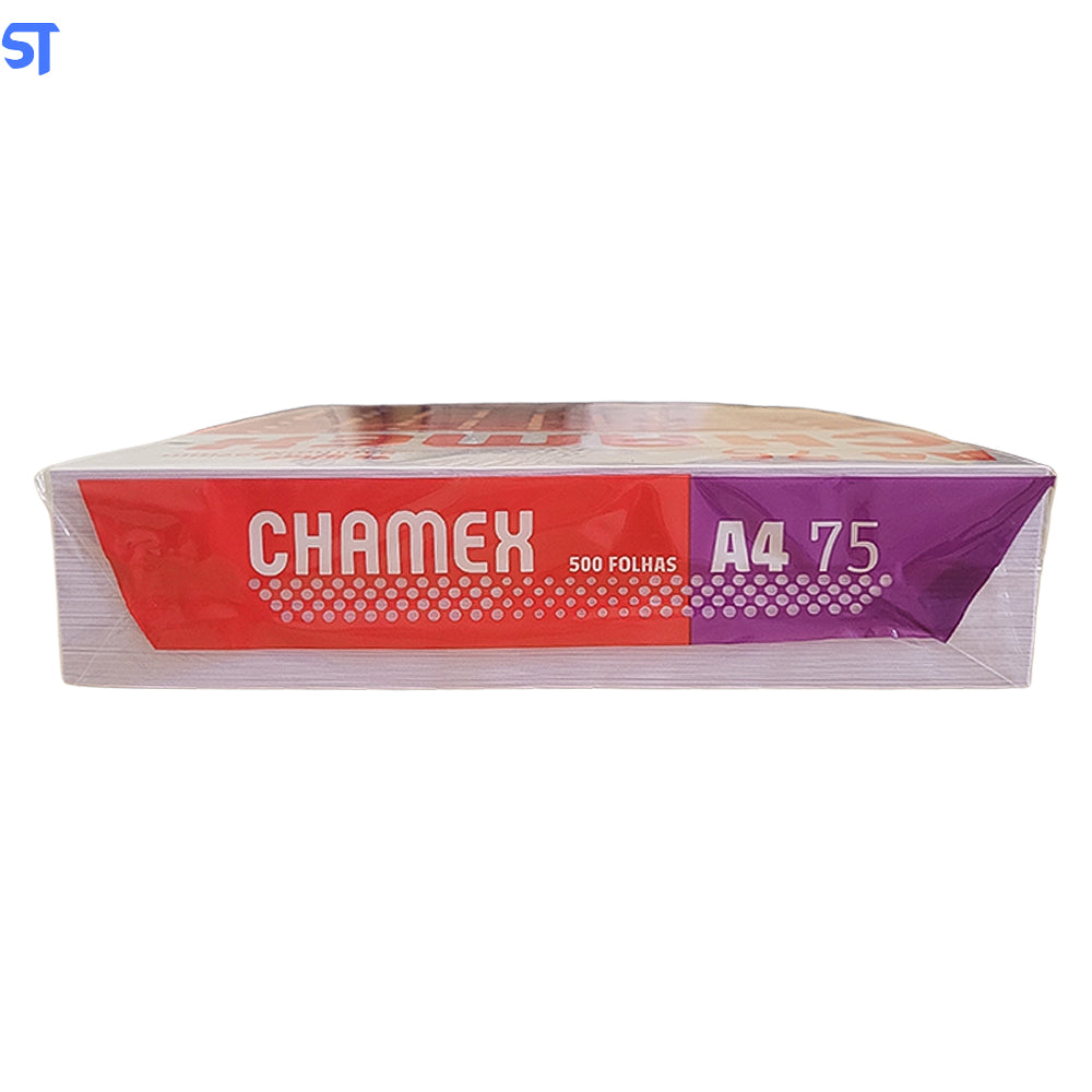 Caixa de Papel Com 10 Resmas Chamex A4 75g/m 210mm x 297mm Office Branco 500 Folhas
