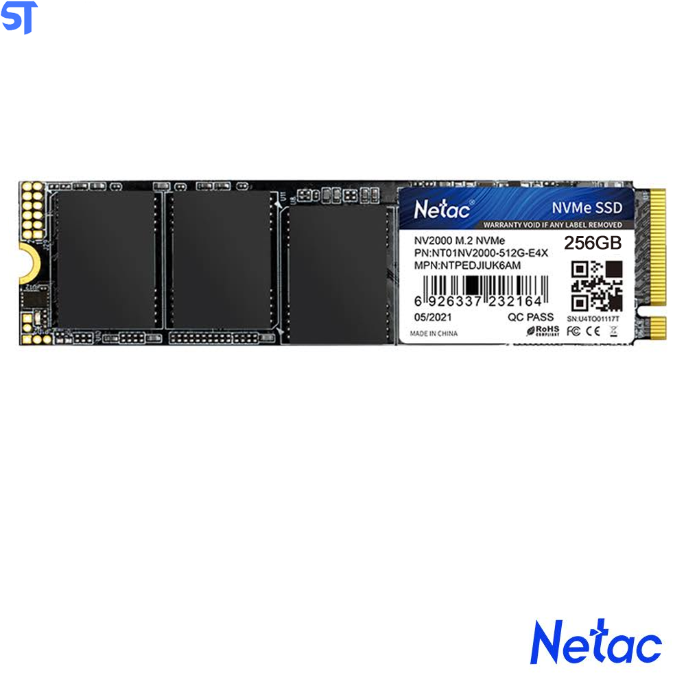 SSD M.2 NVME 256GB Netac  2500Mb/s Leitura 2100Mb/s Escrita