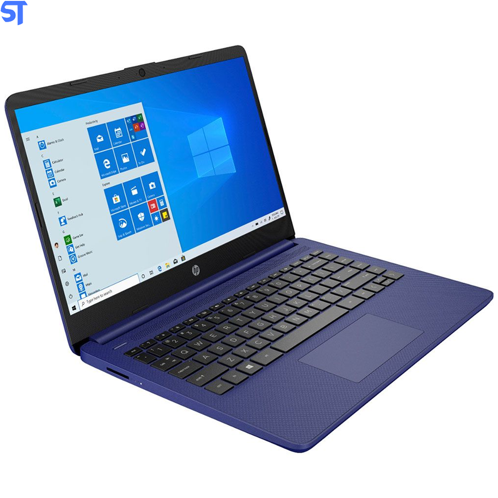 Notebook HP Intel Celeron N4020 Memória Ram 4GB- HD SSD 64GB- Tela 14-DQ0005DX 14" - Azul