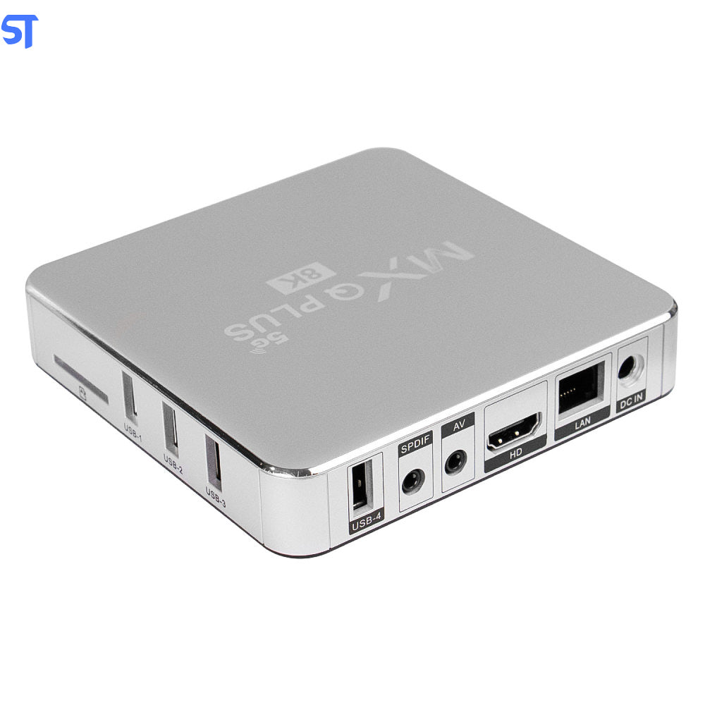 Receptor TV Box MXQ Plus 8K 5G 64GB RAM+512GB Memória - Prata
