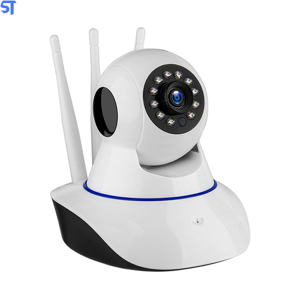 Câmera Ip Sem Fio 360° 3 Antenas Hd Wifi Com Visão Noturna e Alarme - Leon GTS