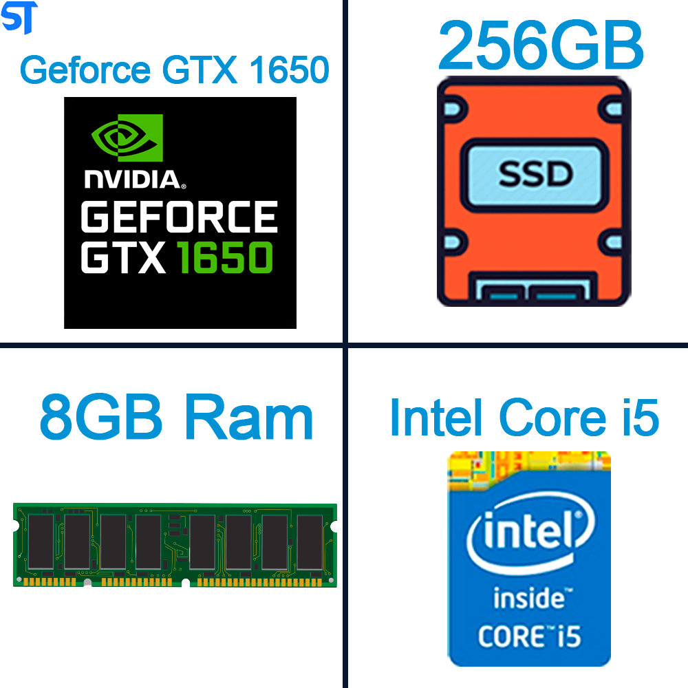 Notebook Gamer Lenovo NVIDIA GeForce GTX 1650 Core i5-10300H- RAM 8GB -SSD 256GB- Tela Full HD 15.6” Gaming 82CGS00100