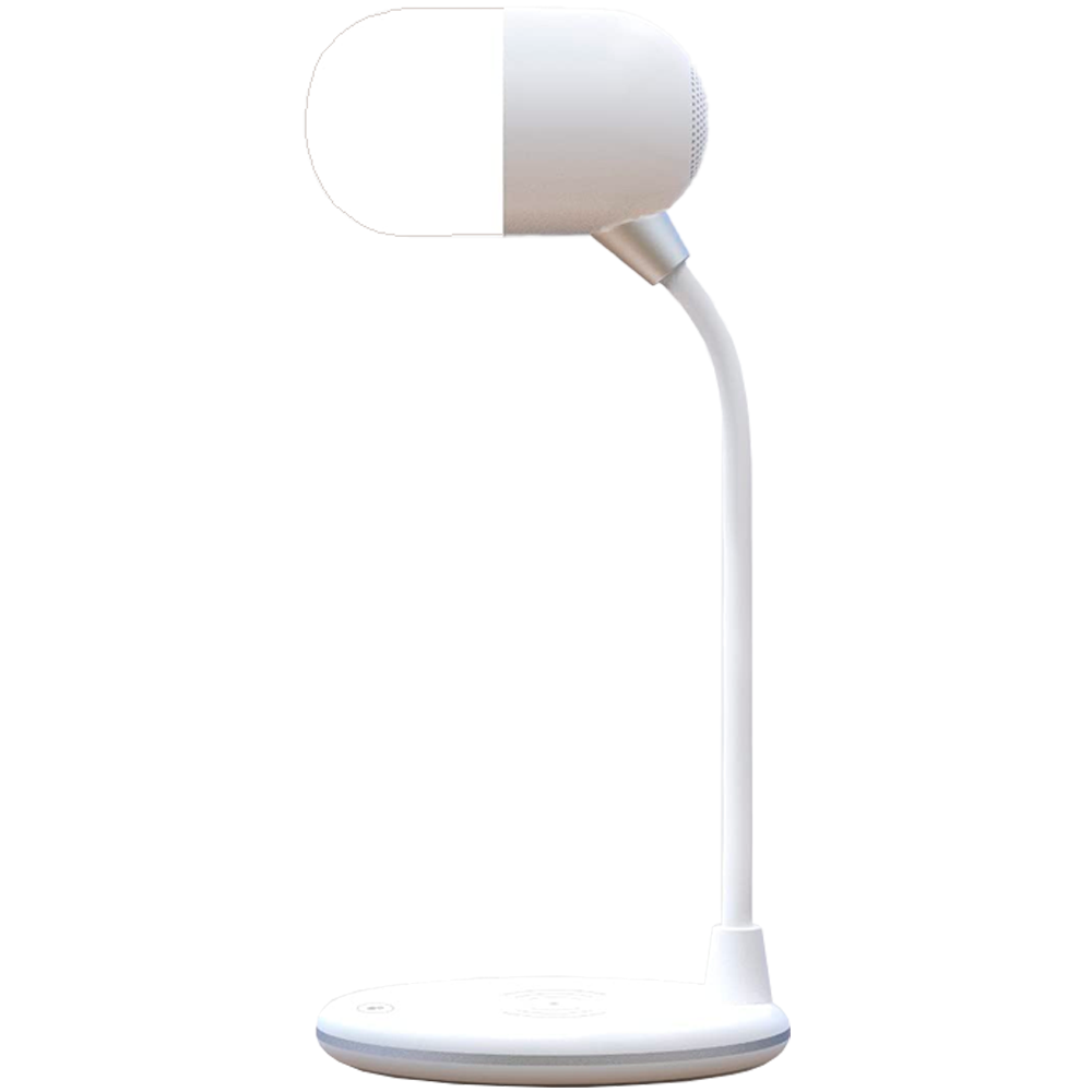 Luminária de Mesa Lumi Play LED Elgin 3 em 1 Luminaria Caixa Som e Carregador Sem Fio - Elgin - Branco