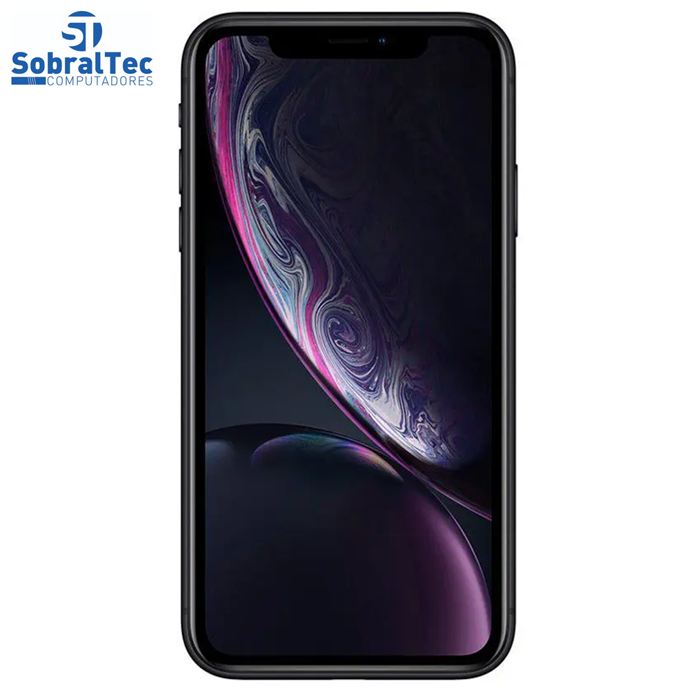 iPhone XR Apple 64GB Preto Tela Liquid Retina HD de 6.1”, iOS, Câmera Traseira 12MP MH6M3BR/A