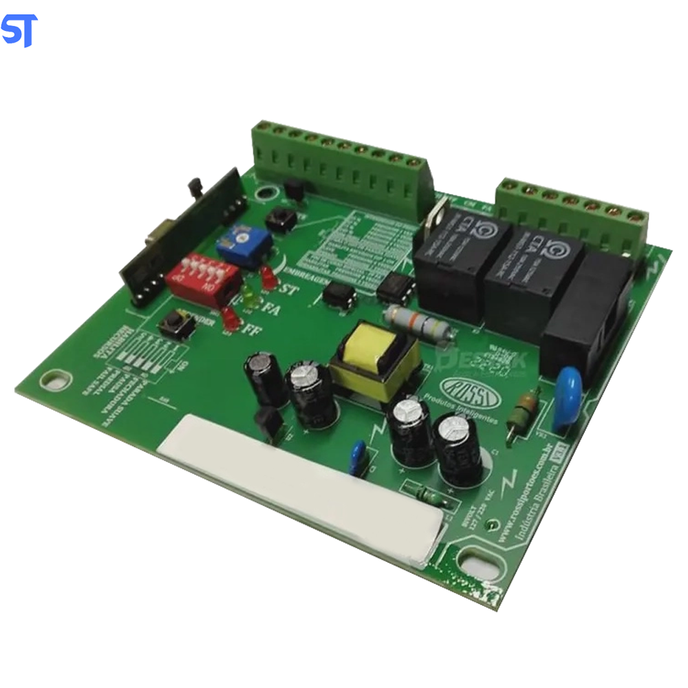 Placa Central de Comando para Motor de Portão Inter Dig Rossi CM NKXH30 FS 433 MHZ