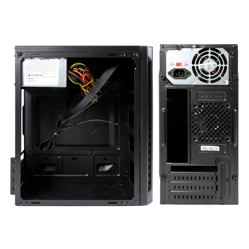 Gabinete Micro ATX MT-30BK com Fonte 200W C3Tech