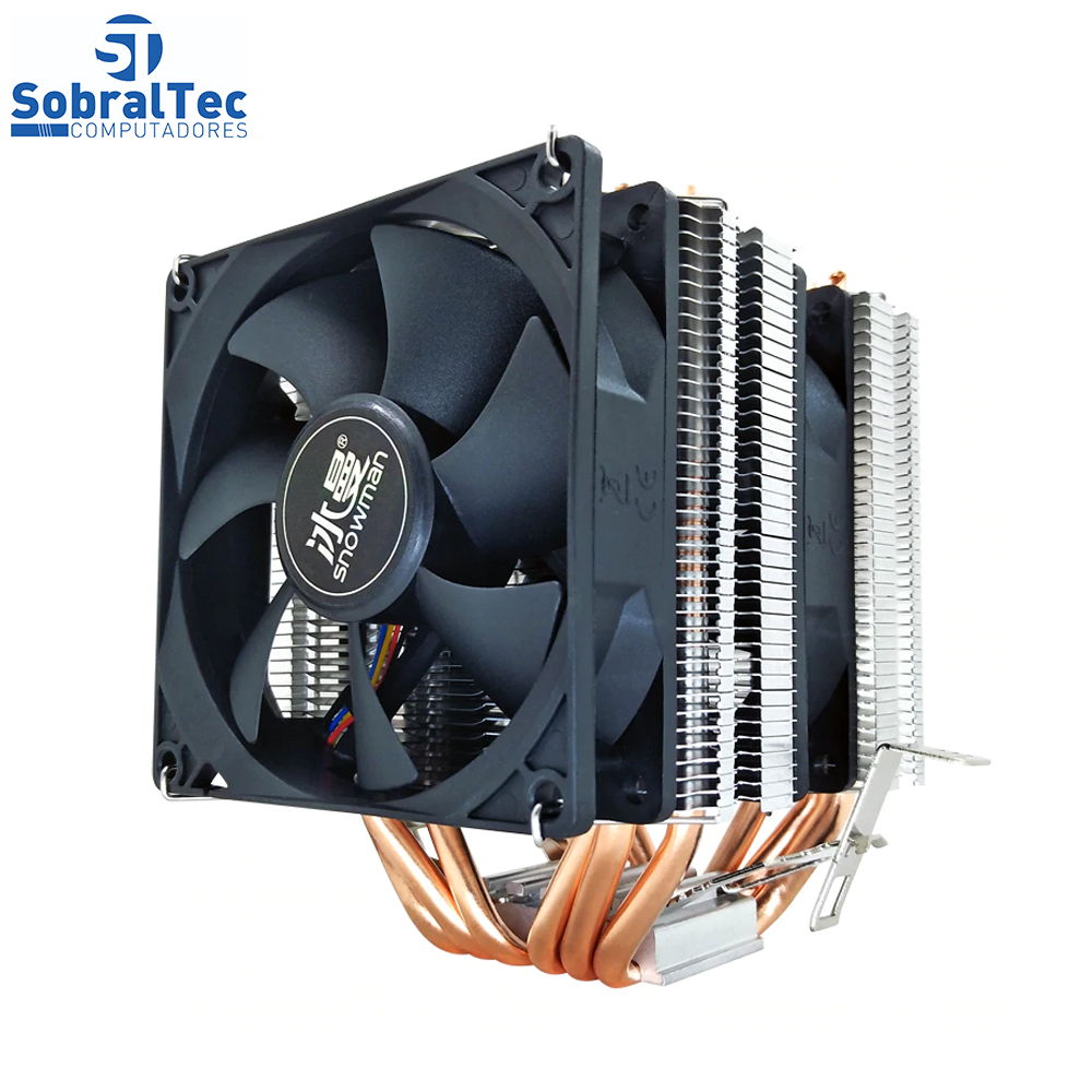 Cooler FAN Gamer  Azul Para Processador Intel e AMD M-X6 Boneco De Neve