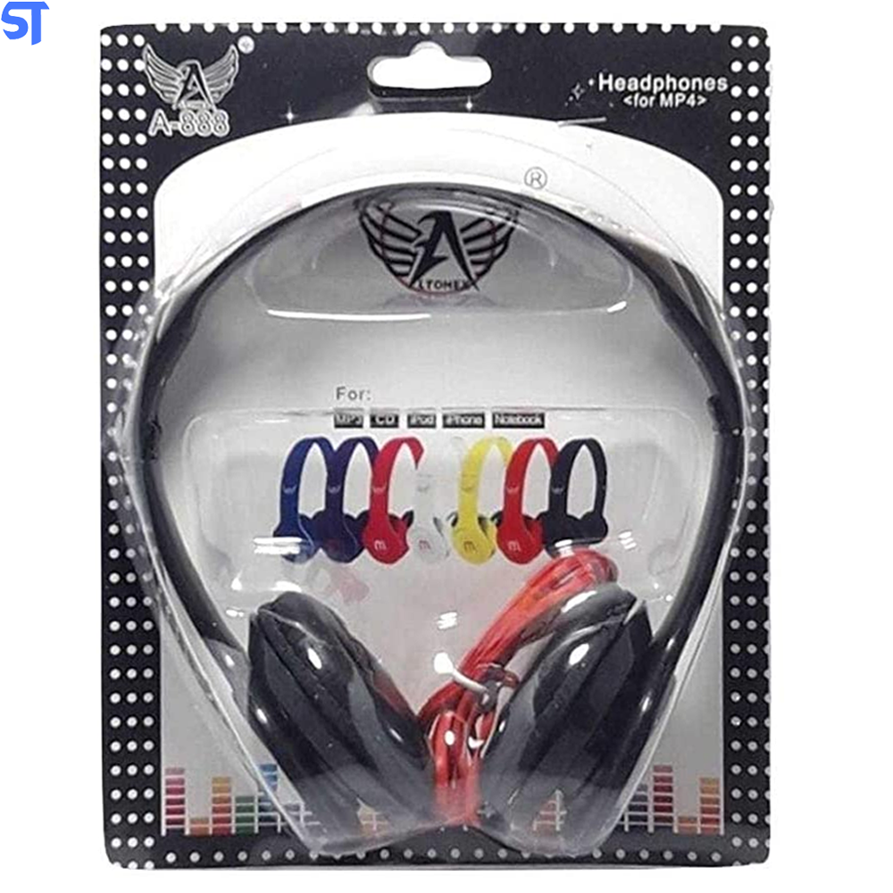 HeadPhone Com Conector P2 ALTOMEX Preto- A-888