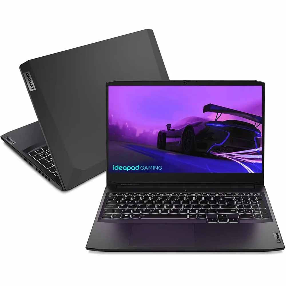 Notebook Gamer Lenovo Gaming 3i Core i5-11300H GeForce GTX1650 8GB RAM 512GB SSD 15.6 Full HD, Linux, Preto - 82MGS00200