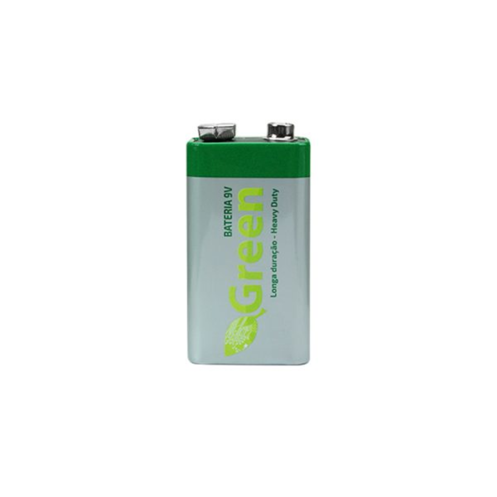 Bateria 9V Alcalina 6f22 Manganes Heavy Duty Green