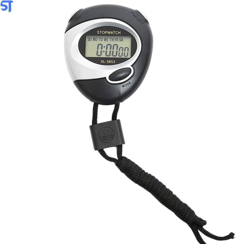 Cronômetro profissional digital clássica com tela de lcd, cronógrafo esportivo, temporizador com cordão - XL-5853