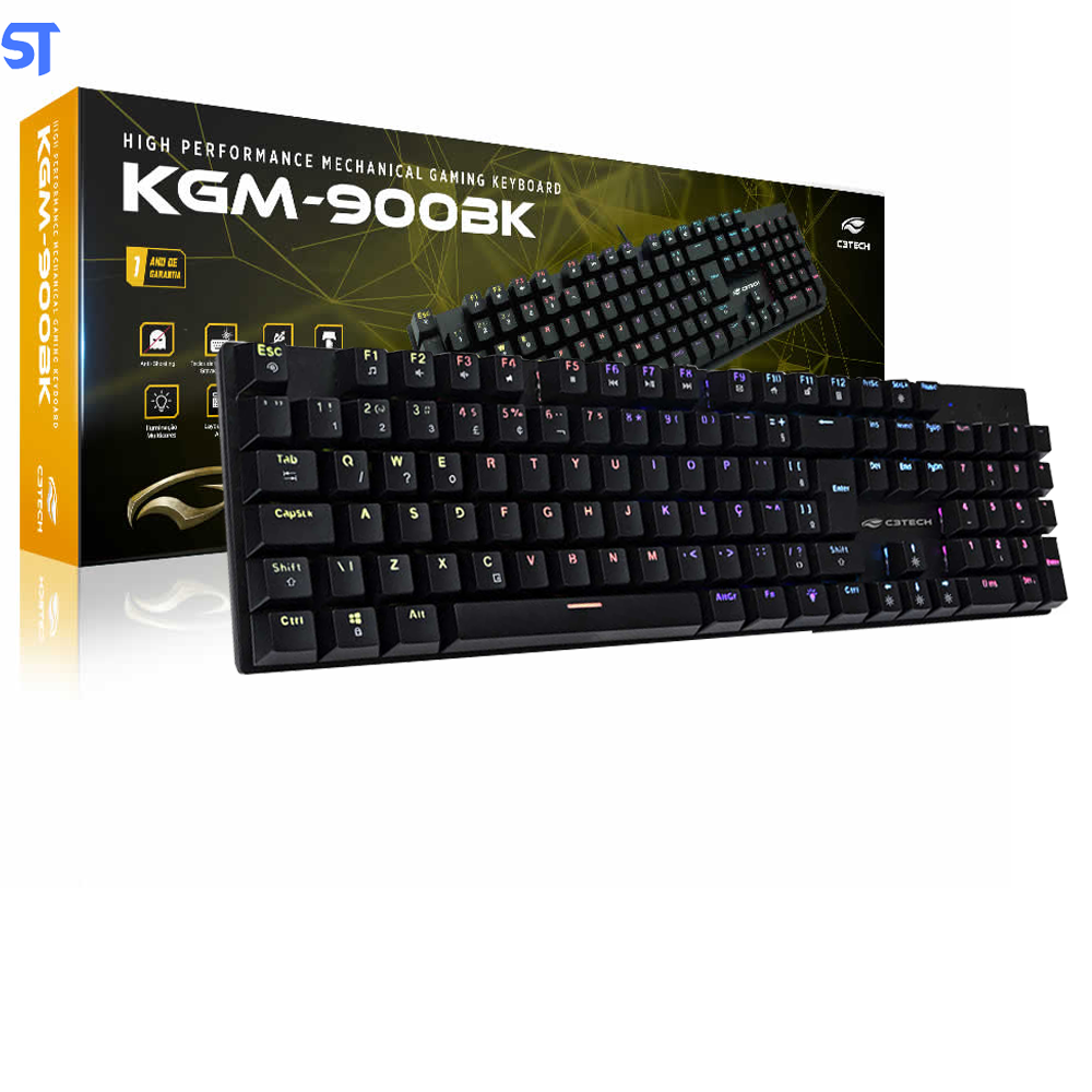 Teclado USB Gamer KGM-900BK C3Tech