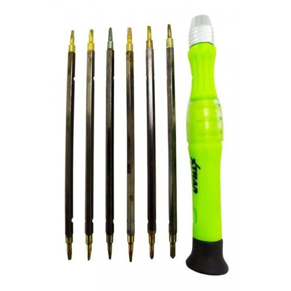 Kit 12 Chaves 2 Em 1 Precisão Com Suporte Xtrad XT-2108