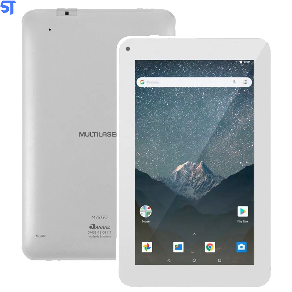 Tablet Multilaser M7S Go 16GB de Armazenamento - 7 Polegadas, Branco