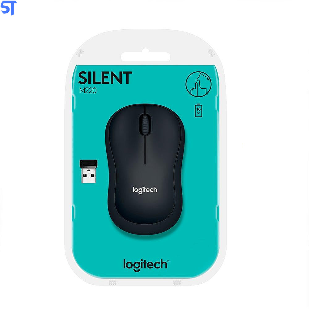 Mouse Sem Fio Logitech M220 Silencioso Design Ergonômico Com Receptor USB Com 10 Metros de Alcance