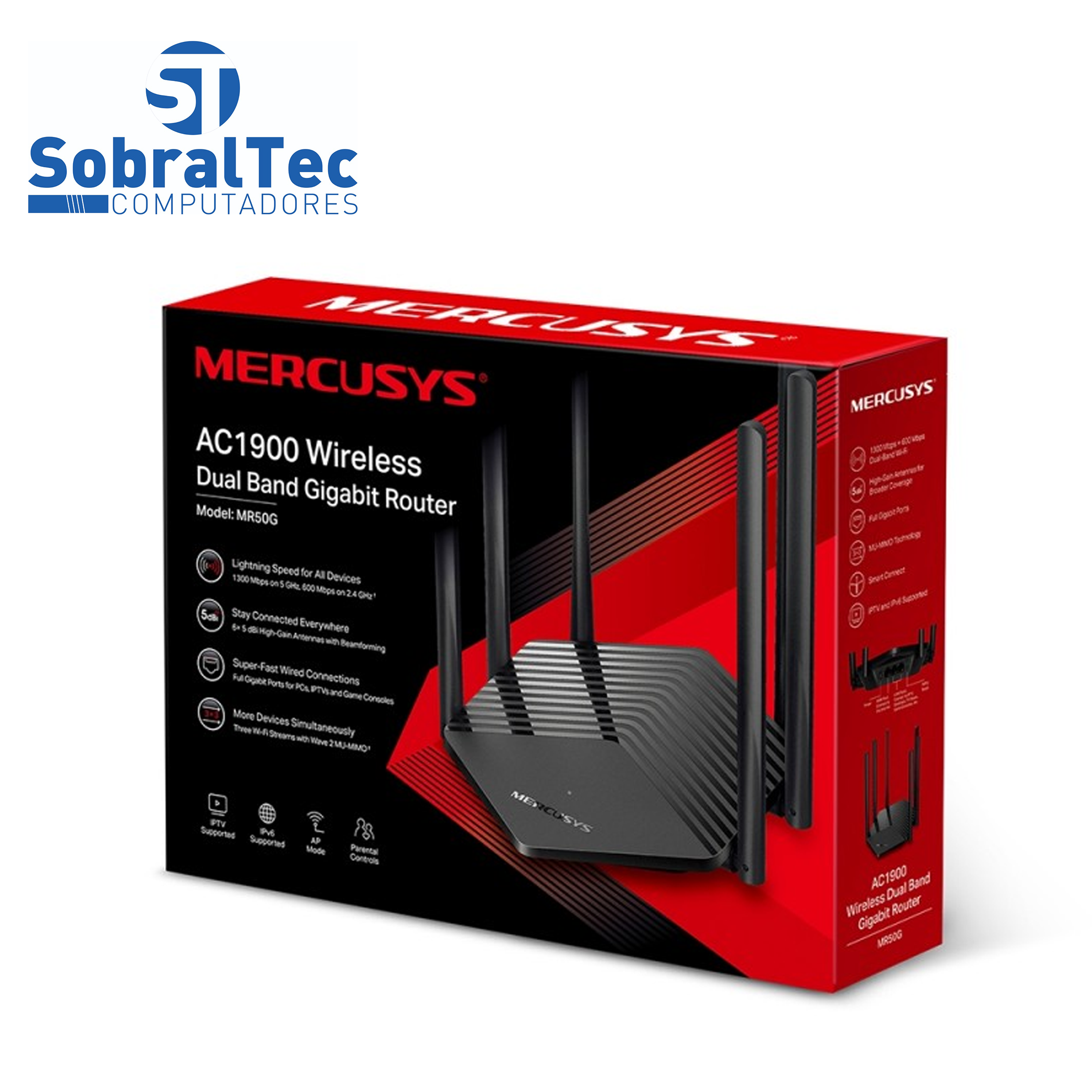 Roteador TP Link Wireless Dual Band AC1900Mbps MR50G