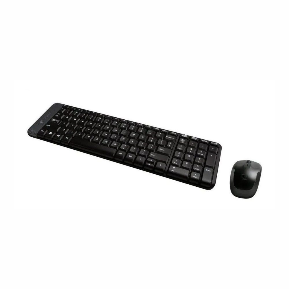 Teclado e Mouse Logitech Wireless MK220 Preto