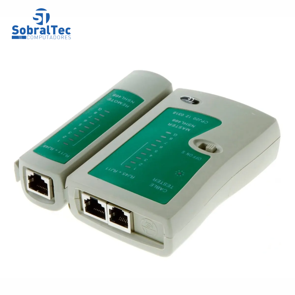 Testador De Cabo De Rede Lan RJ45 e RJ11 Profissional FC FCTSTCB