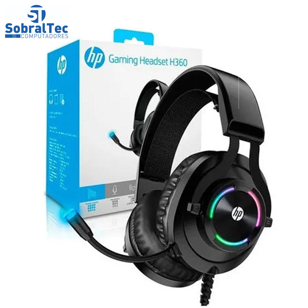 Fone Headset Gamer P2, Stereo e USB, H360, Preto com RGB