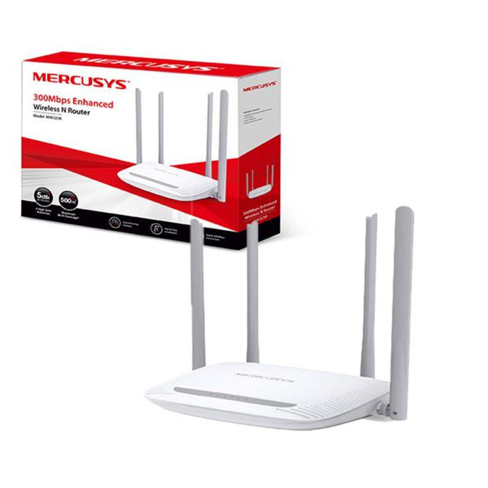 Roteador Mercusys Router MW325R 300MBPS Wifi N 4 Antenas de 5DBI