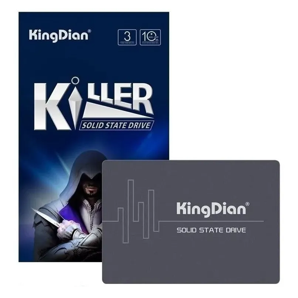 HD SSD Kingdian 128Gb Solid State Driver 2.5 Sata3 Leitura 550Mb/s Escrita 400Mb/s Killer S370