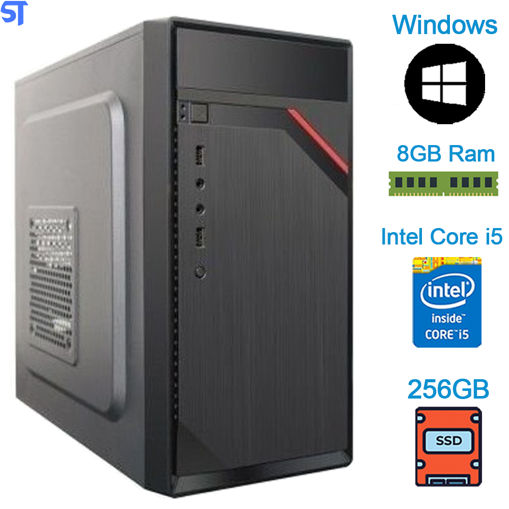 Computador Intel Core i5-3340 -HD SSD 256GB + HD INT. 500GB- Memória Ram DDR3 8GB -SobralTec- 2640