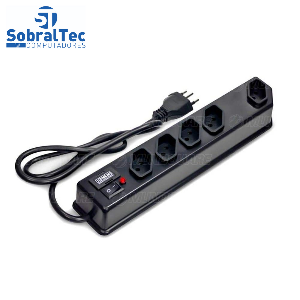Protetor Eletrico Super Maximus 5 Tomadas 1 Metros - Emplac