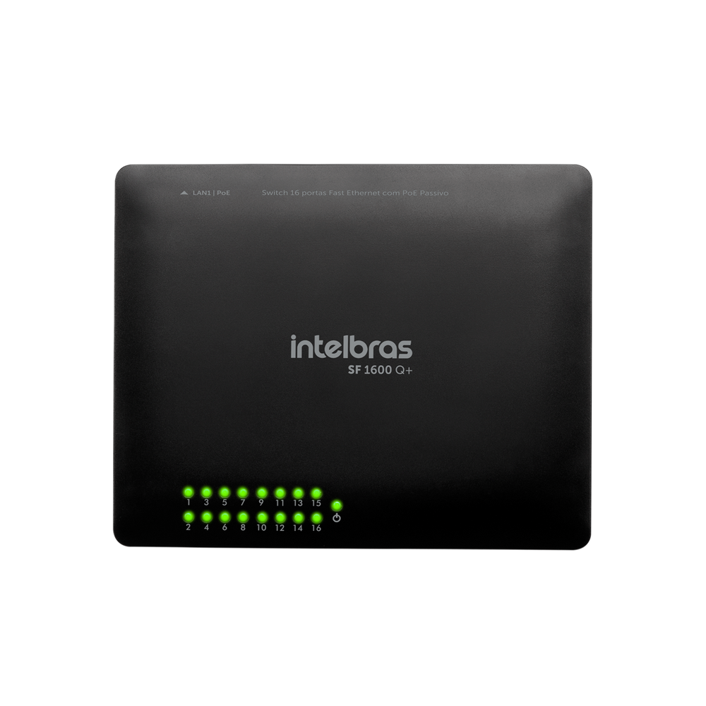 Switch 16 portas Fast Ethernet SF 1600 Q+ Poe Passivo Intelbras