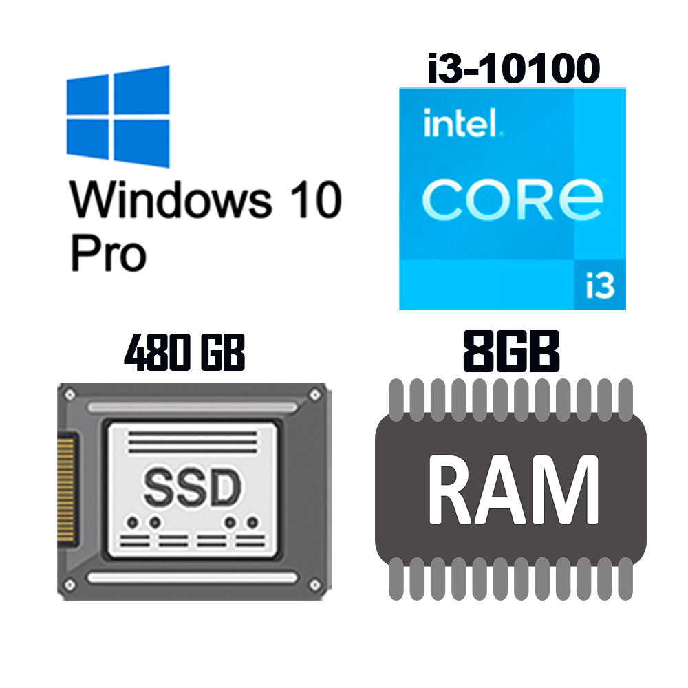 Computador Slim, Core I3-10100 - 8GB RAM - SSD 480GB - Gab C3Tech Slim, Windows 10