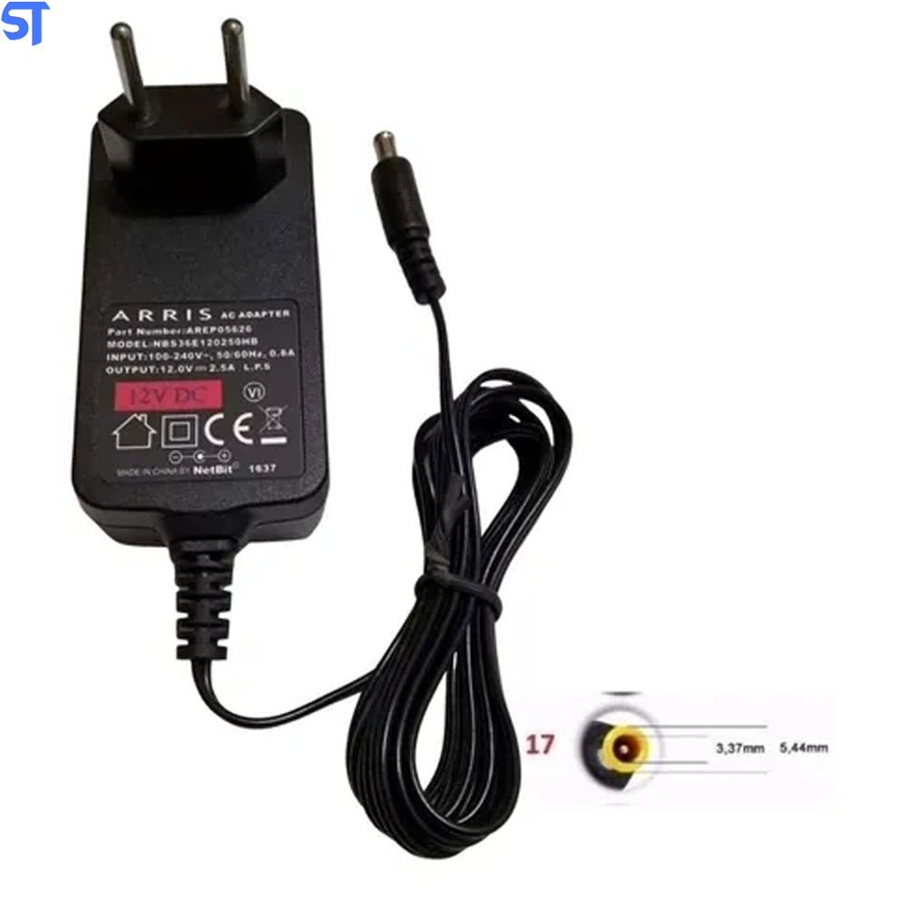 Fonte de Alimentação 12V 2,5A - AC ADAPTER - ARRIS