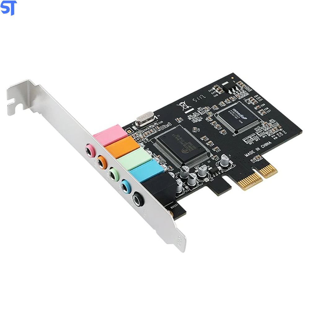 Placa De Som Pci-e Express 5.1 3d Surround Para Pc