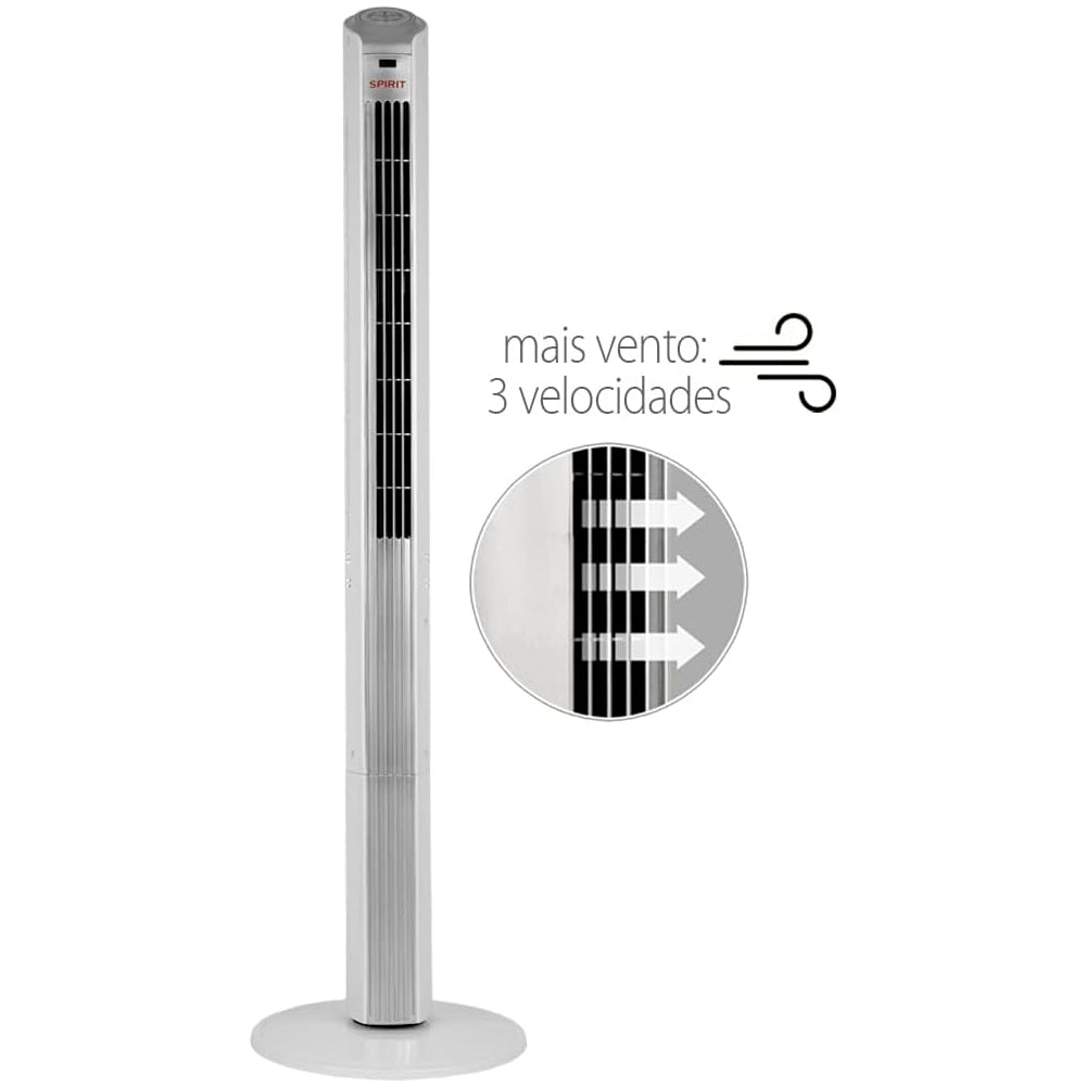 Ventilador Torre Spirit Maxximos Elegant Ts1200 Branco Prata 220V