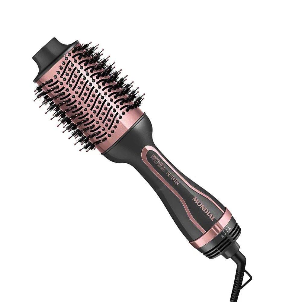 Escova Secadora Grey Rose Keratin Mondial ES-11 Bivolt