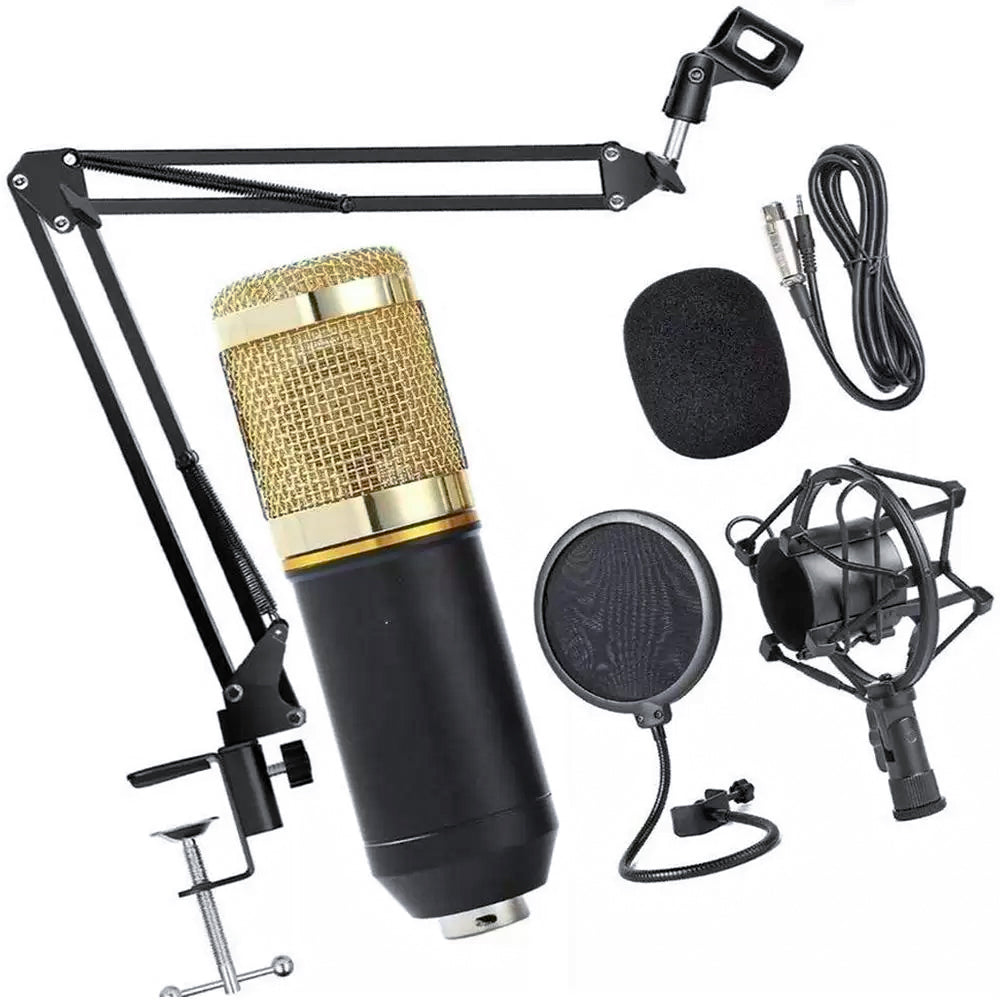 KIT Setup Podcast Completo - Mesa 04 Canais BT + 02 Microfones Condensador Profissional