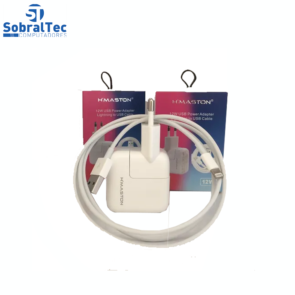 Carregador Lightning Completo Para Iphone  H'maston 12W