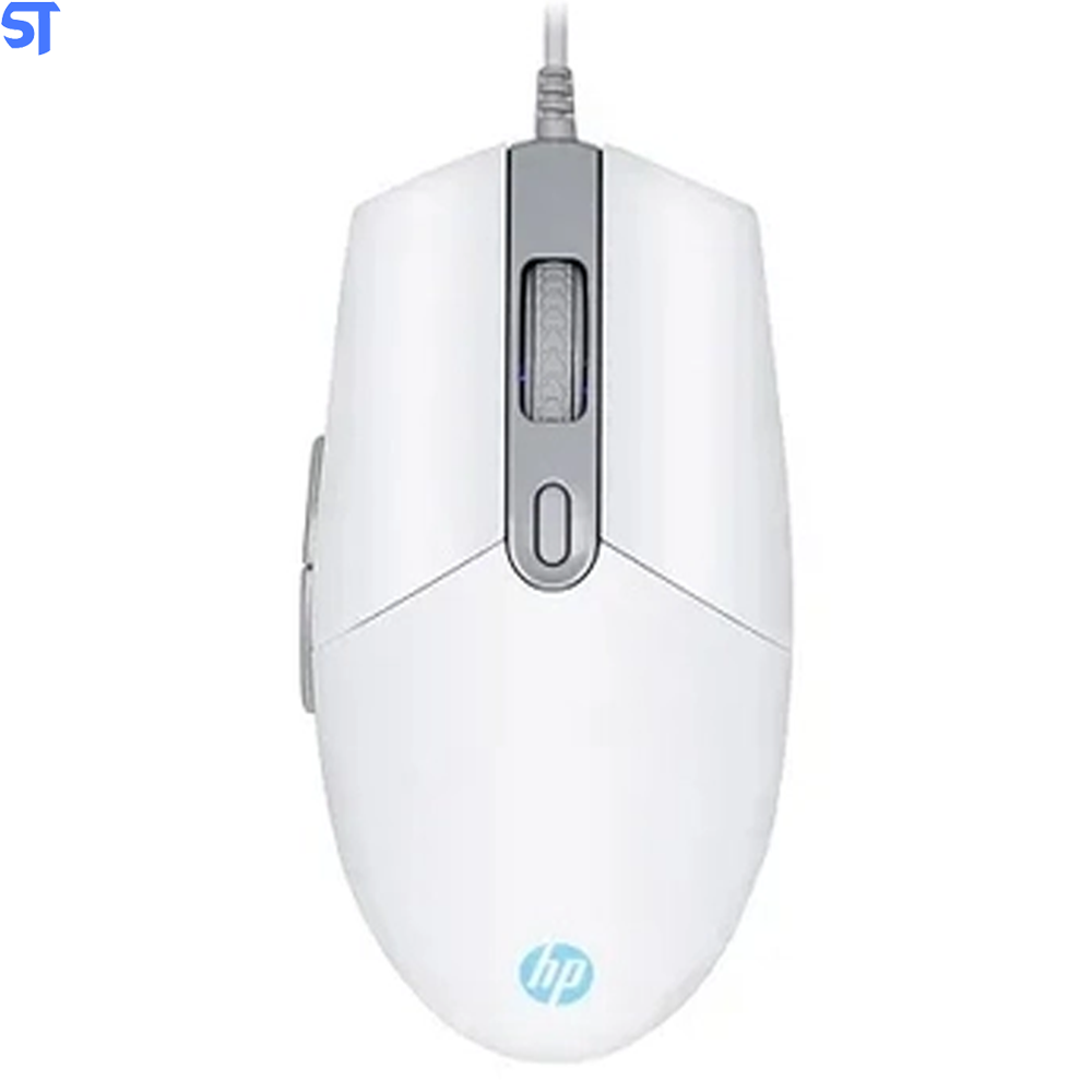 Mouse HP Gamer USB M260 Branco - Sensor Óptico Ambidestro Resoluções até 6400 DPI e Iluminação RGB