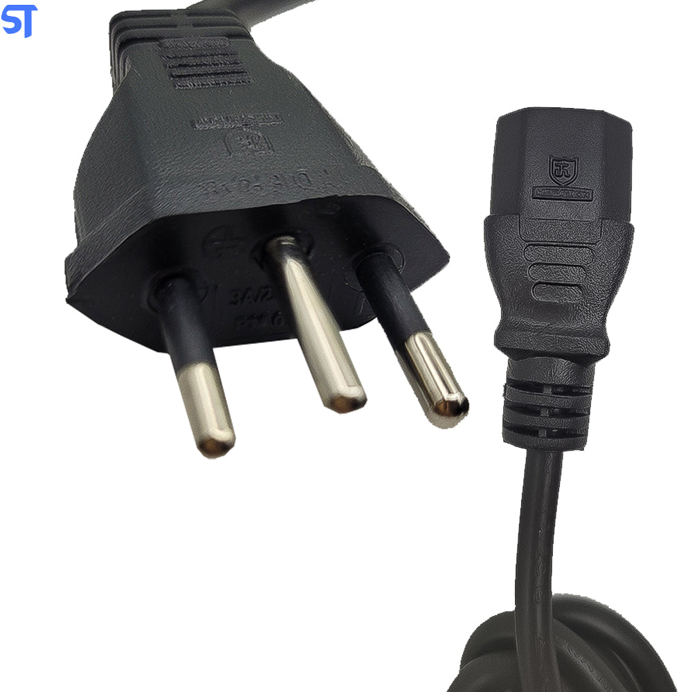 Cabo de Força Para CPU 2P+T X 0,75mm2 Com 1.50 Metro de Comprimento Megatron