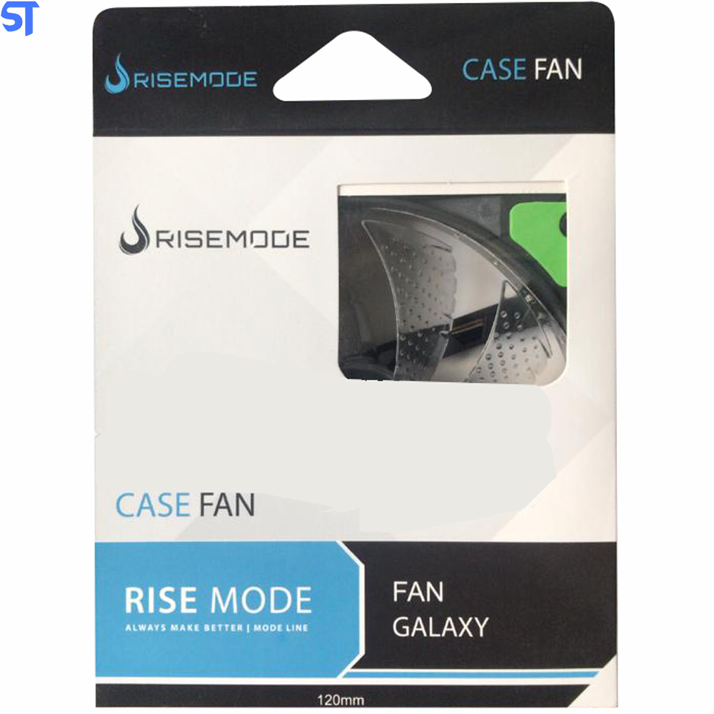 Cooler Fan Rise Mode Wind W1, 120mm LED Verde RW-WN-01-BG