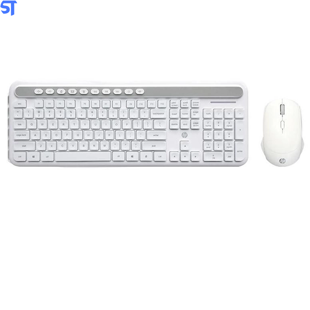Kit Teclado e Mouse Sem Fio CS500 Branco HP