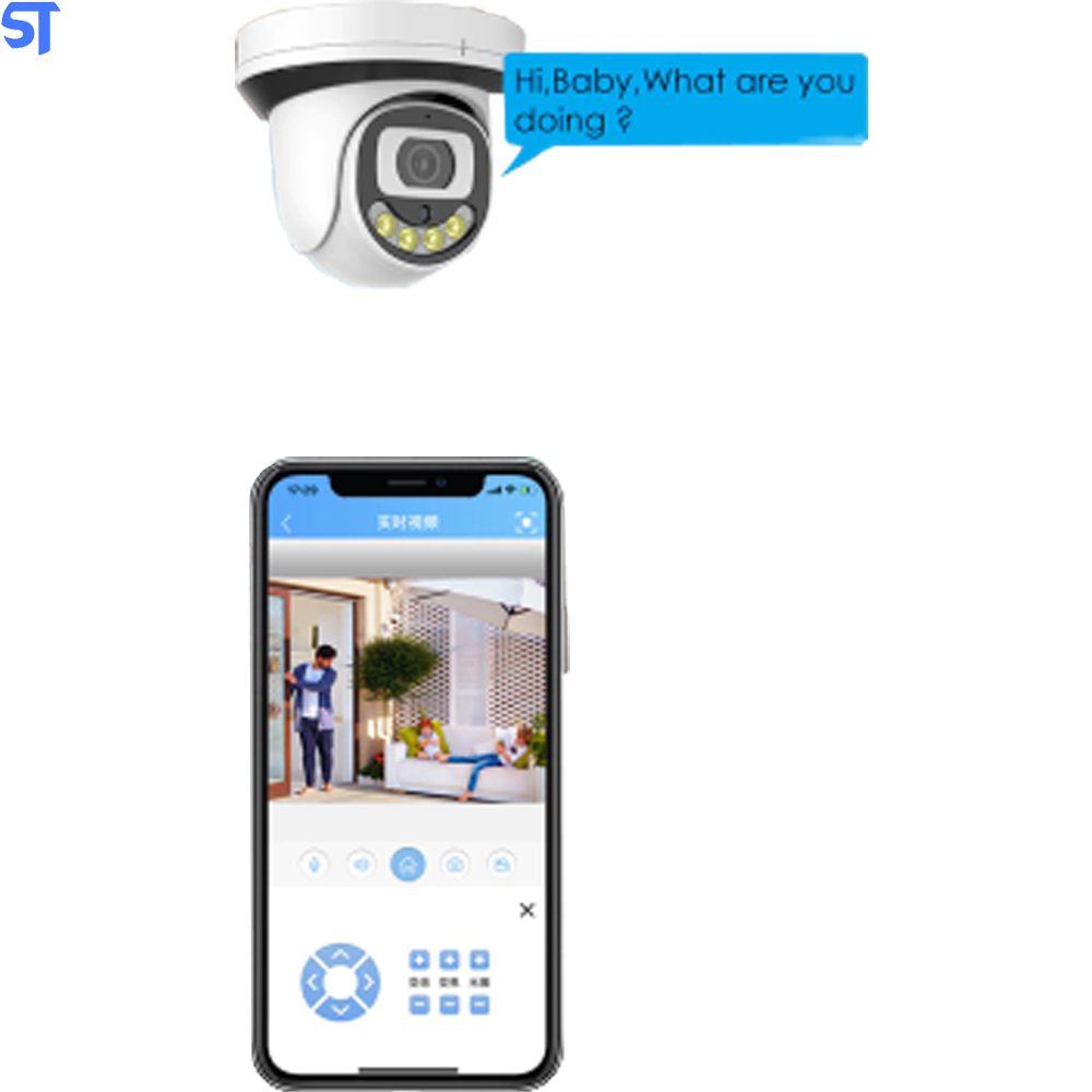 Câmera Dome de Segurança IP 3MP 2k FHD Com Detecção de Movimento e Visão Noturna