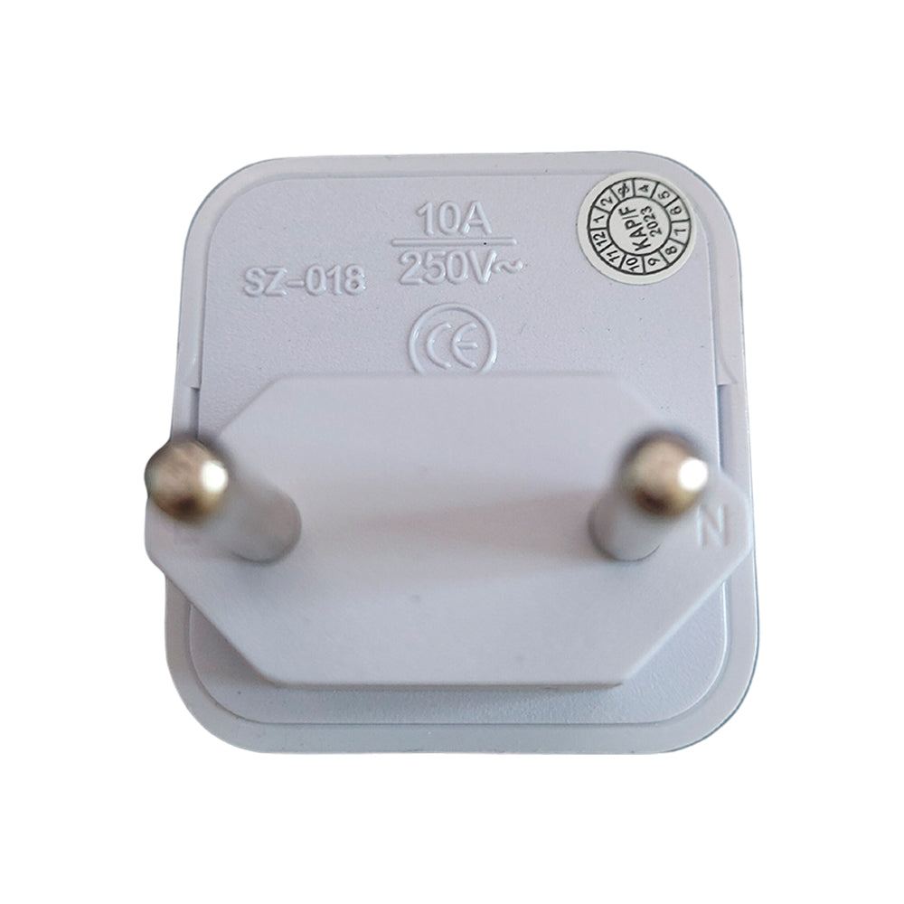 Adaptador de Tomada Elétrica Universal 10A 250V Padrão Internacional Para Brasil - SZ-018