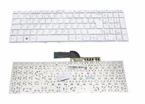 Teclado para Notebook Samsung Np Series Np270e5g-Xd1br Branco Sem iluminação e Sem Moldura