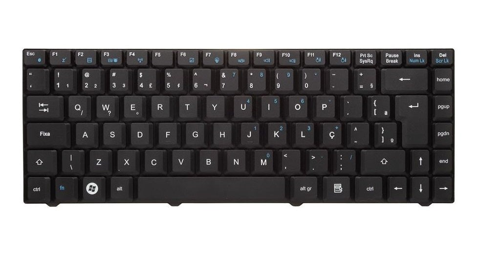 Teclado Notebook CCE Win D23L D25L D35 D45L - PN-14C232-4211 Black - BR- Bgt.